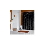 Tropik Home Siyah Mermer Desenli Banyo Perdesi, 180x200cm Duş Perdesi-tek Kanat Duş Perdesi-c Halka Hediyeli