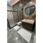Tropikal Home 2'li Yıkanabilir Kaymaz Taban Post Beyaz Banyo Halısı Peluş Halı Klozet Takımı