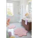 tropikal home Bubble Papatya Banyo Paspası 2'li Set Pofuduk Yumuşak Peluş Kaymaz Taban Dekoratif Banyo Halısı