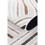 Tropikal Home Modern Desenli Kaymaz Taban Elit Şık Dört Mevsim Yıkanabilir Halı Yolluk, Renkli 100 x 170, th14014kahve100x170