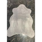 Tropikal Home Post Halı Peluş Tavşan Tüyü Hissi Yıkanabilir Banyo Koridor Yolluk Oda, açık gri 75 x 100