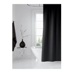 Tropikhome Duş Perdesi Çift Kanat 2x120x200cm Siyah Renk Banyo Perdesi 16 Adet C Halka Hediyeli