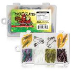Trout Magnet -"Alabalık Mıknatıs Alabalık Slayer Seti - 20 Crawdad Oluşumu ve 8 Boyut 6 Uzun Shank Kancalar"}