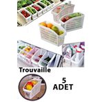 Trouvaille 5adet Buzdolabı Içi Düzenleyici Sebze Meyve Sepeti Mutfak Banyo Tezgah Altı Üstü Dolap Içi Organizer
