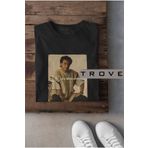 TROVE Unısex Kadın Erkek Benjamın Les Tarkan Poster Çekim %100 Pamuk Baskılı Siyah Beyaz T-shirt BENJAMINTARKAN