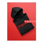 TROVE Unısex Kadın Erkek Spıder Ön Arka Sırt Baskılı Marvel Kapüşonlu Hoodie 100 Pamuk Tasarım Sweatshirt SPIDERR-MAN