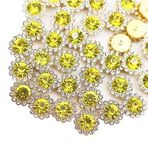 Troxie 12mm pençe Rhinestones düğme gümüş taban Flatback Glitter kristaller boncuk Strass dikmek taklidi taşlar Trim dikiş aksesuarları 20 adet