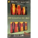 Troy 22311 Vde Izoleli Tornavida Seti, 8 Parça - Kırmızı