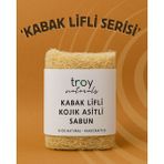Troy Naturals Kabak Lifli Kojik Asitli Zerdeçallı Sabun 160 gr - Sarı