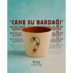Troy Naturals Seramik 'cane' Su Bardağı - Beyaz