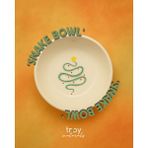 Troy Naturals Seramik Snake Bowl Kase - Beyaz - Yeşil