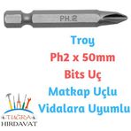 Troy Ph2x50 mm Bits Yıldız Tornavida Uç