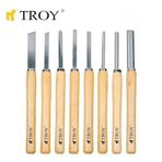 Troy T25008 Ahşap 8 Parça Torna Bıçak Seti