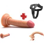 Troya Moda Belden Bağlamalı Takma 17 cm Kemerli Penis Strapon