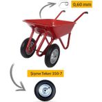 Troyka Iki Tekerli Demonte El Arabası 0.60 mm Sac Tüplas Teker - Şişme 350-7 Ebat Teker