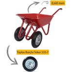 Troyka İki Tekerli Demonte El Arabası 0.60 Mm Sac Tüplas Teker Tüplas Burçlu Teker