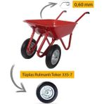 Troyka İki Tekerli Demonte El Arabası 0.60 Mm Sac Tüplas Teker Tüplas Rulmanlı Teker