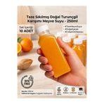 troykar 250 ml Sızdırmaz Kapaklı Kare Detoks ve Meyve Suyu Şişesi, Zemzem Okul Piknik Köşeli Pet