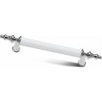 TRS Mobaks Trs Alüminyum Asos Boru Kulp Lüks Modern Dolap Mutfak Çekmece Vestiyer Kulp - 160 mm - Beyaz - Krom