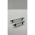 TRS MOBAKS TRS POLİMER 160 MM ŞEFFAF KRİSTAL BONCUK SİYAH KULP DOLAP MUTFAK ÇEKMECE VESTİYER KULP