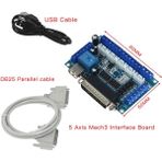 Trucks Habby Step Motor Sürücü Mach3 Paralel Bağlantı Noktası Kontrolü 3D Parçaları Için USB Kablosu ile 5 Eksenli Cnc Koparma Anakart (Yurt Dışından) - Renkli
