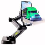 Truckules Kamyon Telefon Tutacağı Dağı Ağır Hizmet Süper Vantuz, Kamyon Gösterge Paneli Ön Cam için Cep Telefonu Tutacağı, 16,9 inç Uzun Kol ve Kararlı, iPhone ve Samsung ile Uyumlu, Gri, Yarı Kamyon