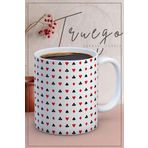 Truego Baskılı Seramik Mug Karo Desen Kupa