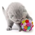 Truego Renkli Ponpon Top Kedi Oyuncağı 7 cm