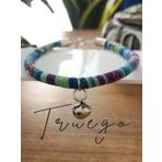 Truego Zilli Kedi Köpek Boyun Tasması Bohem Kedi Kolyesi - Açık Mavi