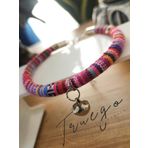 Truego Zilli Kedi Köpek Boyun Tasması Bohem Kedi Kolyesi - Pembe