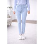 TRUEJNS Klara Kadın Buz Mavi Yüksek Bel Likralı Dar Paça Skinny Jean