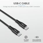 Trust Güven Ndura USB C USB C Kablosu 1M 1 M Siyah Klavye Video Fare (KVM) Kablosu