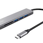 Trust Halyx Hızlı USB-C Hub ve Kart Okuyucu, USB 3.2 Gen 1, SD ve Mikro SD Kart Okuyucu 104 Mbit/s, (Mikro) SD, SDHC ve SDXC, 2 TB, PC, MacBook, Chromebook, Laptop