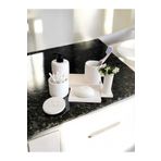 Trust Stone Kırık Beyaz Beton Banyo Seti Tuvalet Wc Sıvı Sabunluk Diş Fırçalığı Beton Aksesuar Takım