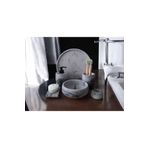 Trust Stone Mermer Desen Antrasit Beton Banyo Seti,tepsi,sıvı,katı Sabunluk,havluluk,mumluk