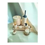 Trust Stone Mermer Desen Tam Beton Banyo Seti Tuvalet Wc Sıvı Sabunluk Diş Fırçalığı Aksesuar Takım