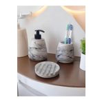 Trust Stone Mermer Desenli Gri Banyo Seti