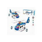 Trust Store Işıklı ve Müzikli Polis Helikopteri 32 cm Çarp Dön Projeksiyonlu Oyuncak Helikopter - Mavi