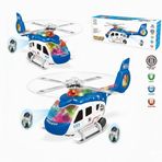 Trust Store Işıklı ve Müzikli Polis Helikopteri 32 Cm Çarp Dön Projeksiyonlu Oyuncak Helikopter