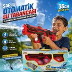 Trust Store Şarjlı Otomatik Su Tabancası 36 cm Elektrikli Su Fışkırtma Oyuncağı 200 ml Su Hazneli - Kırmızı