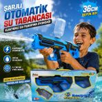 Trust Store Şarjlı Otomatik Su Tabancası 36 cm Elektrikli Su Fışkırtma Oyuncağı 200 ml Su Hazneli - Mavi
