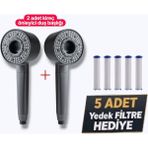 Truva 2 Adet Su Tasarruflu Kireç Kırıcı Duş Başlıpı ve 5 Adet Yedek Filtre