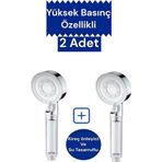 TRUVA 2 Adet Su Tasarruflu Ve Kireç Önleyici Özellikli Beyaz Duş Başlığı