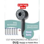 Truva Kireç Önleyici Özellikli Yüksek Basınçlı Su Tararruflu Duş Başlığı(6Adet yedek filtresiyle)