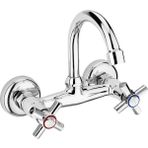Truva Royal Krom Dönerli Lavabo Batarya