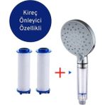 Truva Yüksek Kalite Kireç Önleyici Özellikli Duş Başlığı + 2 Adet Yedek Filtre