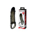 TruvaShop Breyden 16 CM Siyah Zenci Uzatmalı Silikon Penis Kılıfı Dildo