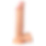 Truvashop Tam Realistik 24 Cm Vantuzlu Gerçekçi Ten Dokusunda Yapay Dildo