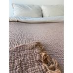 Truy Towel 4 Katlı %100 Pamuk Müslin Yatak Örtüsü - 230 x 250 cm - Kahverengi