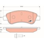 TRW Disk Fren Balatası Ön Cıtroen Berlıngo-C-Elysee-C2-C3-C4-Xsara / Ds 3 (Sa_-Sb_) / Opel Corsa F Peugeot Partner-1007-2008-206-207-208-301-307 (1 Tk )